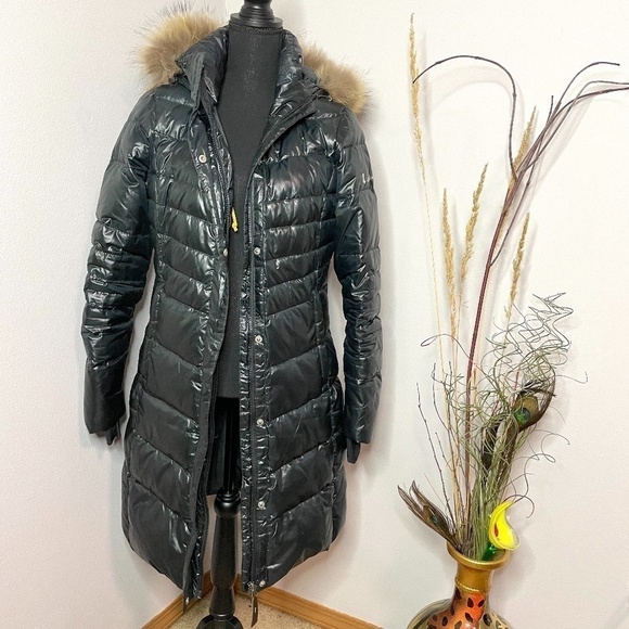 Lole Katie L Edition Long Coat Real Fur Parka - Picture 2 of 16